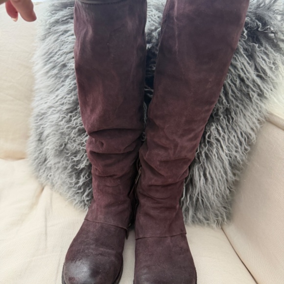 AS98 eggplant lace-back SUEDE boots! - Picture 2 of 6